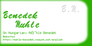 benedek muhle business card